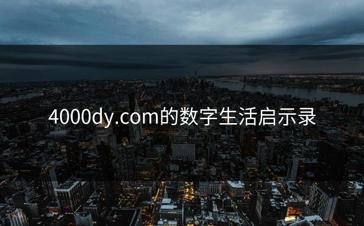 4000dy.com的数字生活启示录