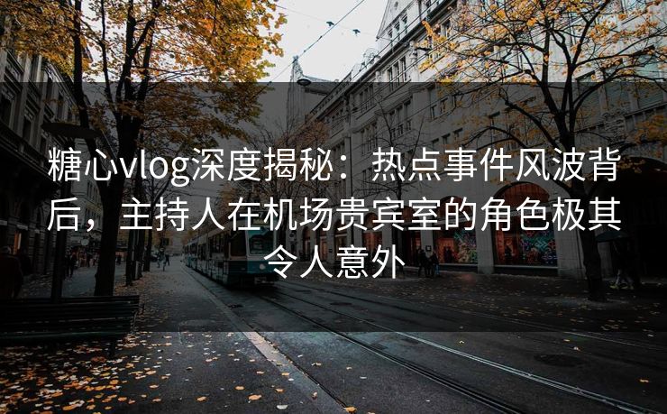 糖心vlog深度揭秘:热点事件风波背后,主持人在机场贵宾室的角色极其令人意外 糖心vlog深度揭秘:热点事件风波背后,主持人在机场贵宾室的角色极其令人意外